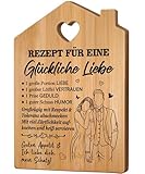 Giftasy Ich Liebe Dich Geschenke für Frauen Männer - Bambus Schneidebrett mit Spruch, Geschenk...