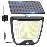 CZHHMART Solarlampen Strahler Außen LED mit Bewegungsmelder - 288 LED Solar Lampe Aussen IP65...