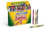 Crayola Wachsmalstifte Kinder, Malstifte für Kinder in 64 verschiedenen Farbtönen, Ungiftige...