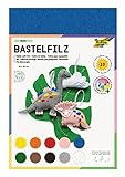 folia 520409 - Bastelfilz, mit feiner Wollqualität, 10 Blatt, 150 g/qm, 20 x 30 cm, sortiert in 10...
