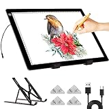 Leuchttisch A3 - Diamond Painting Leuchttisch mit Ständer, stufenlos dimmbare 3 Stufen Helligkeit...