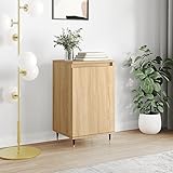 QJBSAVVA Sideboard Sonoma Eiche 40x35x70 cm Holzwerkstoff mit Metallbeinen, Modernes Sideboard...