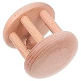 Toyvian Rassel Mit Der Glocke Holzspielzeug Babyrassel Holzrassel Babyhandglockenspielzeug...