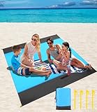 Toaren Sand Campingdecke 210 x 200 cm Stranddecke sandfrei Strandmatte,Super Groß Picknickdecke...