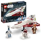LEGO Star Wars Obi-Wan Kenobis Jedi Starfighter, Spielzeug zum Bauen mit Taun We, Droidenfigur und...