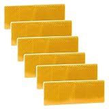 6 Stück Reflektor Rückstrahler Selbstklebend Katzenauge Reflektor 148 x 48mm Orange Rechteckig...