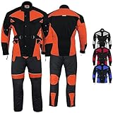 German Wear Motorradkombi herren 2-teiler mit Protektoren Motorradanzug leicht textil Motorradjacke...