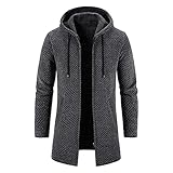SOOUICKER Mantel Herren Gefüttert Wintermantel Herren Ausgefallen Mantel Herren Mittellang...