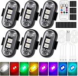 6 Stück Kabellose LED Lichter Autos, 8 Farben Wasserdicht Auto Antikollisionslichter mit...