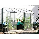Ida 7800 Alu-Anlehngewächshaus HKP 4 mm Balkon-Gewächshaus 7,8 m² incl. 2 Dachfenstern und...