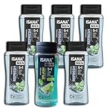 6er Set: Isana Men 5 x Duschgel 5in1 Refresh + 1 x Duschgel 5in1 Splash
