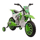 HOMCOM Kinder Elektro-Motorrad Kindermotorrad 12V Kinderfahrzeug Elektrofahrzeug mit 2 abnehmbaren...