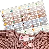 Pandawal® Namensaufkleber - Kleidung und Gegestände Kindergarten Kita Schule für Kinder (30 x 13...
