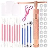 Wokape 37-teiliges Edelstahl-Ton-Extruder, Zuckerpasten-Extruder,...