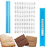 alladaga Packung mit 72 Briefe Nummer Buchstaben Cookie Stempel Set Keks Fondant Dekorieren Backen...