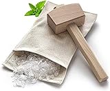 Sotuciar Lewis Bag and Manueller Eisbrecherhammer,Wiederverwendbarer Crushed Ice Bag aus Baumwolle...