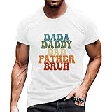 PW TOOLS Vatertag Lustige Papa Shirts mit Buchstabendruck, lässige lose Shirts mit Kurzarm von...