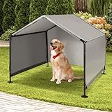 A.FATI Hundehütte Outdoor für Kleine bis Große Hunde, 120x120x100 cm, Wasserdicht Hundezelt mit...