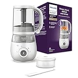 Philips Avent 4-in-1-Babynahrungszubereiter, Dampfgarer, Dampfgaren, Mixen, Auftauen & Aufwärmen,...