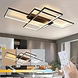 GBLY LED Deckenlampe Wohnzimmer Deckenleuchte - 100cm Dimmbar Wohnzimmerlampe Modern Schwarz...