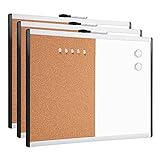 Amazon Basics Magnetisches Whiteboard, Doppel-Pinnwand, Kunststoff- / Aluminiumrahmen, trocken...