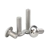 ORANXIN M5 x 6mm 20 Pcs Kreuz Champignon Runder Kopf Bolzen Edelstahl 304 Flachrundbolzen Maschine...