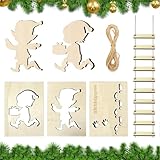 TPTGIAR 6 Stück Wichtel Schablone: Strickleiter Wichtel Fußabdrücke Zubehör, Kreative...