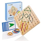 CUBIDI® Kreatives Montessori Holz Geoboard Für Unzählige Spannende Figuren | Lernspielzeug das...