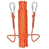 UTOMAG Fischerei Bergung Seil mit 2 Karabiner - 20m Allzweckseil - Outdoor Seil, Festmacherleine,...