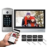 TMEZON WLAN Video Türsprechanlage Gegensprechanlage System,10 Zoll IP Touchscreen Monitor,1080P...