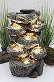 Springbrunnen Victoria mit LED Beleuchtung Zimmerbrunnen IN und Outdoor Gartenbrunnen Wasserspiel...