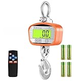 Digitale Kranwaage, 2000 kg Industrielle Hängewaage mit LCD-Display, Fernbedienung,...