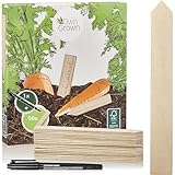 Owngrown Pflanzschilder zum Beschrifte, 50er Set mit Stift - 15 cm Pflanzstecker aus Holz für...