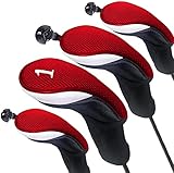 Golfschlägerhauben Driver Golf Club Headcover Set Wert 4 Stück, Langer Hals Schlägerkopfhüllen...