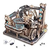 ROKR 3D Puzzle Erwachsene Elektrische Kugelbahn,Marble Spaceport 3D Wooden Puzzle,Night City...