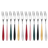 Angoily 12 Stücke Cocktail Gabeln Bunt Cocktailgabel Klein Bowle Gabeln Bowle Piekser...