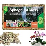 Pomrone Natürliches Torfmoos,Sphagnum Moos Blumenerde - Natürliche Orchideen-Topfmischung, perfekt...