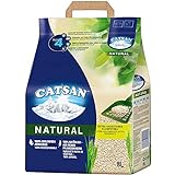 CATSAN Natural – Kompostierbare Klumpstreu für Katzen aus 100% Pflanzenfasern – 1 x 8 Liter