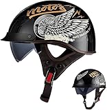Deutscher Halbhelm, Offener Helm, Brain-Cap, Cruiser, Chopper, Scooter, Pilot, Jethelm,...