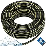 KOTARBAU® Gartenschlauch 1/2' 50m Verstärkt Schwarz-Gelb Professionell zum Gießen von Pflanzen...