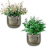 Calvalor Selbstbewässerungstopf Pflanzentopf Blumentopf übertopf, Ø 16.5cm 2er-Pack übertöpfe...
