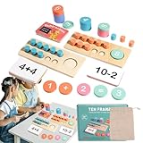 Generisch Zehnerfeld Karten | Holz Mathespiel zum Zahlenzählen,Zählrahmen Rechenwerkzeuge - für...
