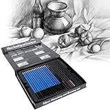 ZJchao 50-teiliges Zeichen- und Skizzierset mit Bleistiften und Kohlestiften für Künstler und...