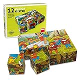 R.u.M. Toys Block Puzzle Würfelpuzzle Schneewittchen - Handgefertigtes Kinder Puzzle ab 3 Jahren -...