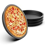 YIDOUJIN Pizza Backblech Ø 20cm, 4er Set Pizzablech Edelstahl Rund Pizzaform Nicht Beschichtet für...