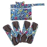 WEKADRIN 6 Stück Wiederverwendbare Waschbare Damenbinden mit Stark Saugfähigem...