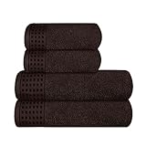 GLAMBURG Ultra Soft 4er-Pack Handtuch-Set, Baumwolle, enthält 2 übergroße Badetücher 70 x 140...