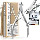 KLINGENHELD® Präzise Nagelhautzange - Sehr leichtgängig & extra scharf - inkl. Reisebeutel aus...