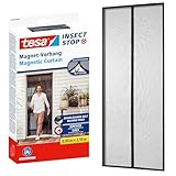 tesa Magnetvorhang selbstschließend - Insektenschutzvorhang mit Magneten für Balkon- und...