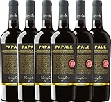 Papale Linea Oro Primitivo di Manduria DOP Varvaglione Rotwein 6 x 0,75l VINELLO - 6 x Weinpaket...